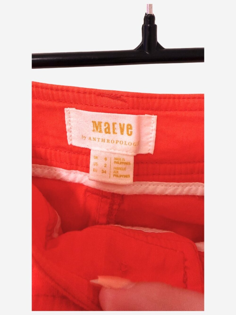 Anthropologie Maeve High Rise Double Button Wide Leg Crop Pants Sz 2 - Picture 6 of 6